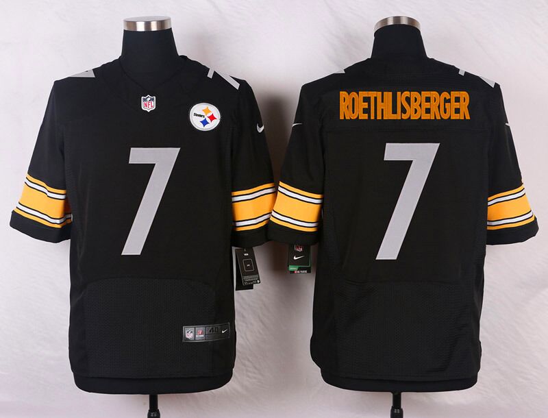 Men's Pittsburgh Steelers #7 Ben Roethlisberger Black Stitched NFL Elite Jersey Men's Pittsburgh Steelers #7 Ben Roethlisberger Black Stitched NFL Elite Jersey